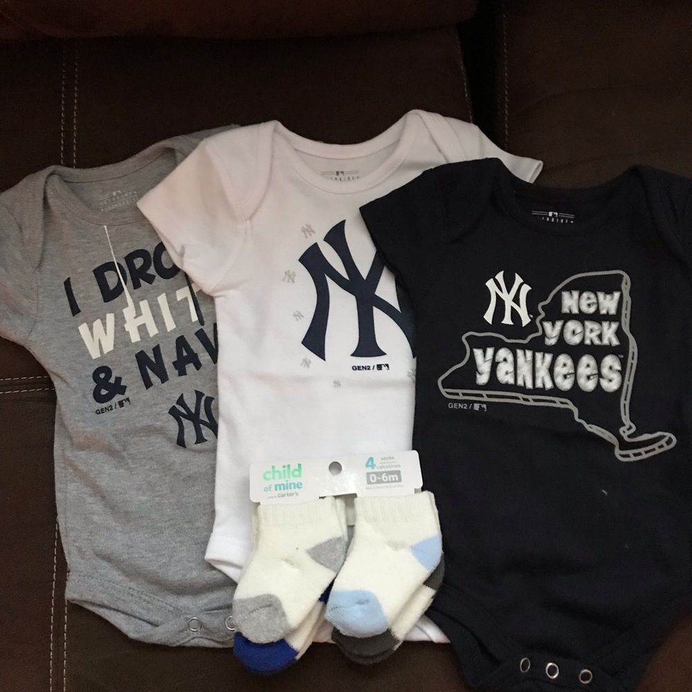 NY Yankee onesies